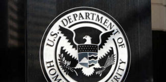 US Department of Homeland Security seal on building