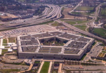 Pentagon Photo Blunder Sparks Vetting Panic Aerial view of the Pentagon surrounded by roads and parking lots
