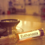 Religious Liberty vs. Euthanasia: The Canadian Conflict Syringe labeled 'Euthanasia' next to a stethoscope on a medical table