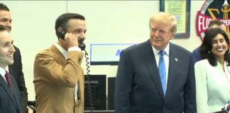 President Trump calls the International Space Station
