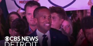 John James delivers victory speech after winning Michigan Republican gubernatorial primary