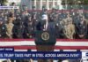 President Trump takes part in Steel Across America event